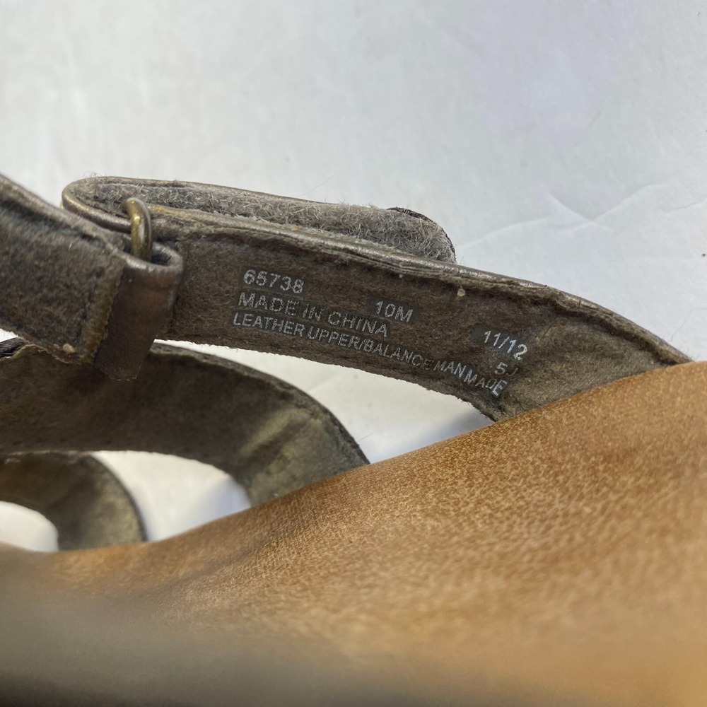 Clarks Bendable Womens Sandals Wedge Slip On Metallic Bronze Strappy Size 10 M - Picture 6 of 12